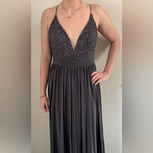 Nox Annabel Grey Evening Dress